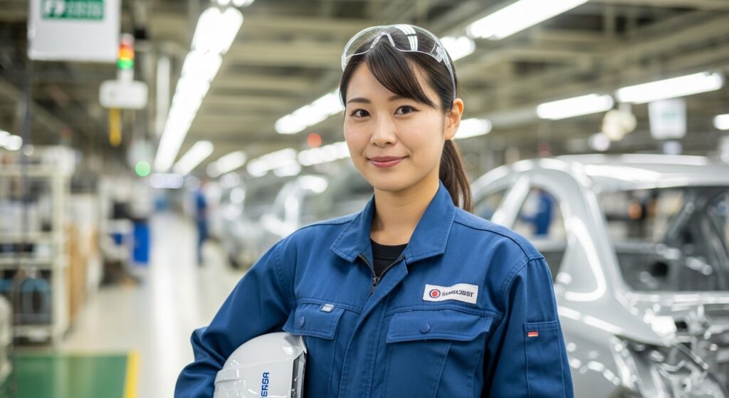 期間工として働く女性